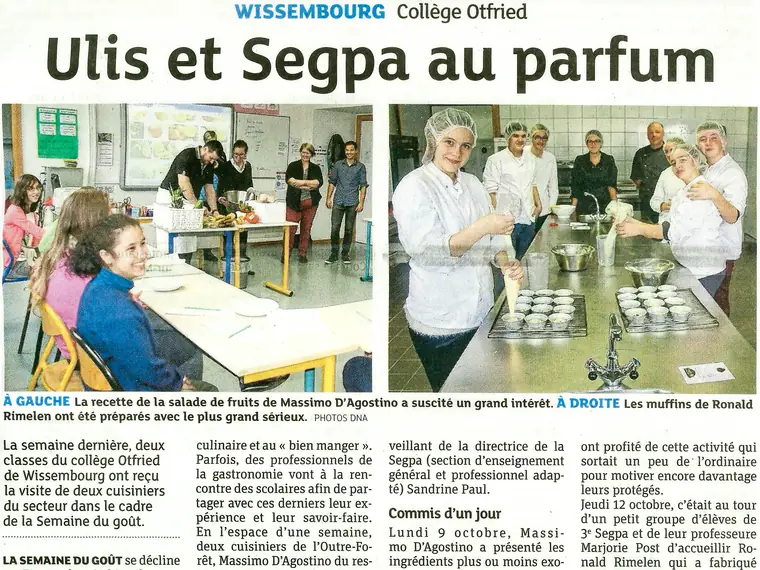 Aperçu de l’article « Ulis et Segpa au parfum » (DNA)